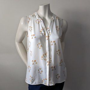 NYDJ -  White Sleeveless Pintuck Blouse - Size S - NWT